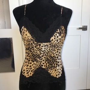 Betsey Johnson Leopard Camisole Lace Top 😍🖤🐯